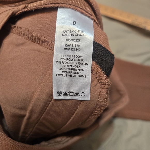 Womens Dynamite Kendall Slim Carob Brown Pants - Picture 8 of 9